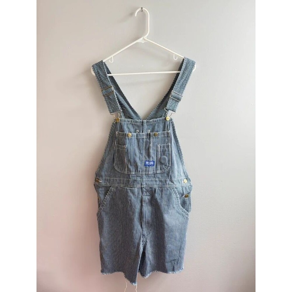 Vintage Big Smith Hickory Stripe Overall Shorts #overalls #80s #workwear #y2k